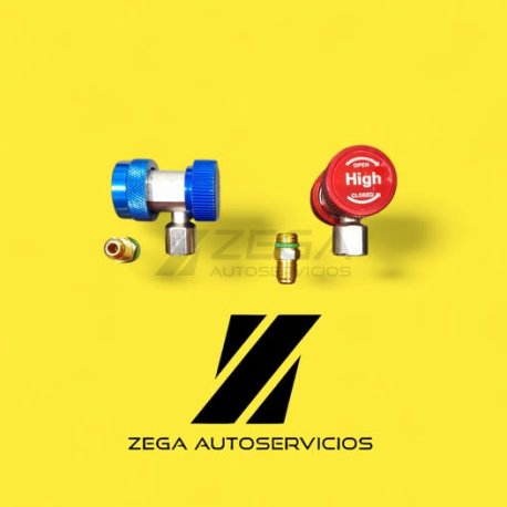 Acople rápido con regulador para manómetro alta y baja.