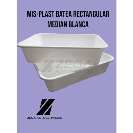 Batea Blanca Mediana Rectangular