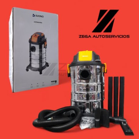 SUONO aspiradora tipo industrial de acero 30L.