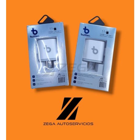 BULLTEC, Cargador + USB tipo C.  35W