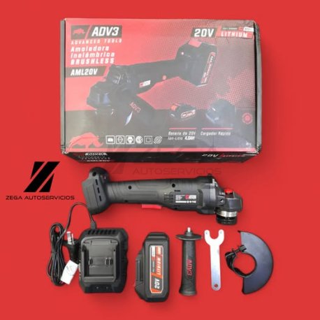 ADV3 amoladora angular inalambrica 20v con motor brushless.