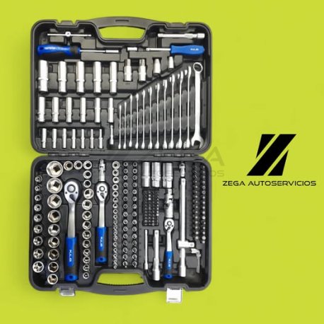 KLD set de tubos y llaves x216 piezas.