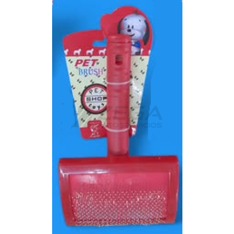 Cepillo cardina para mascotas plastico. Grande