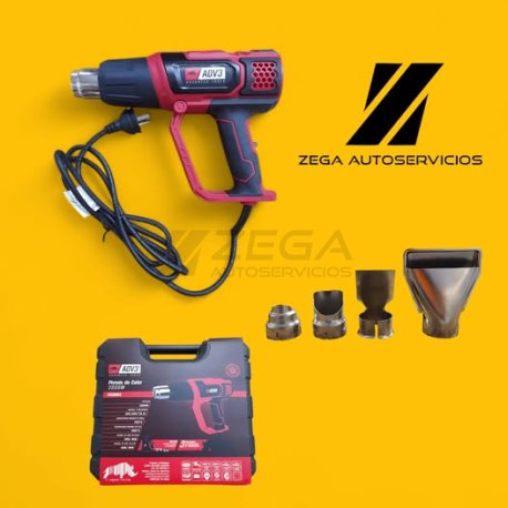 ADV3 pistola de calor 2000w con accesorios y maletin.