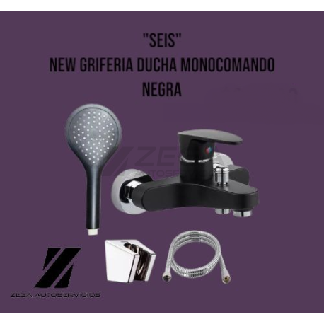 Griferia New Ducha Monocomando Negra