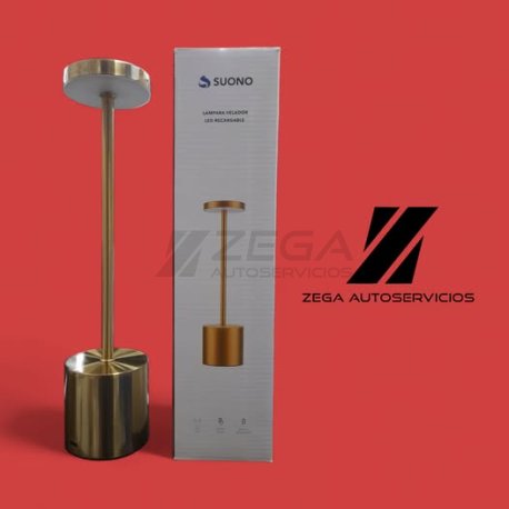 SUONO lampara velador recta larga, recargable táctil.