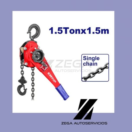EMTOP  Aparejo De Cadena A Palanca 1,5Tn A 1,5Mt